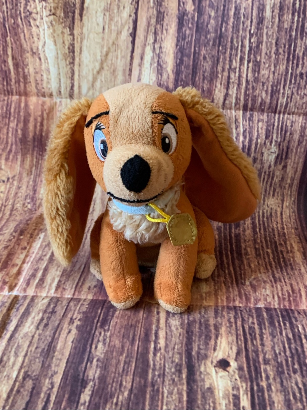 Disney The Lady and The Tramp "Lady" Brown Stuffed Plush Size: 7"